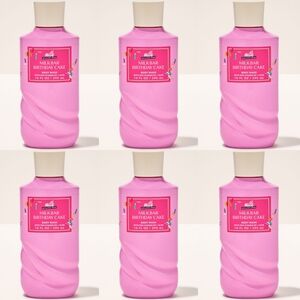 Bath Body Works Milk Bar Birthday Cake Body Wash Set of 6 NEW